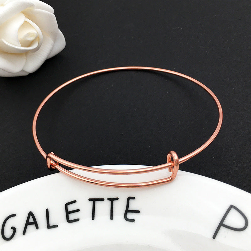 Popular Push-pull Telescopic Adjustable Steel Wire Bracelet