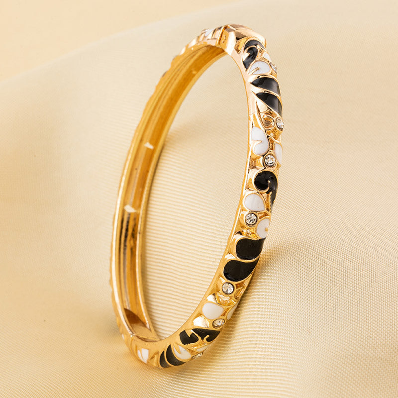 Cloisonne Light Luxury Palace Style Enamel Drop Oil Flower Series Bracelets