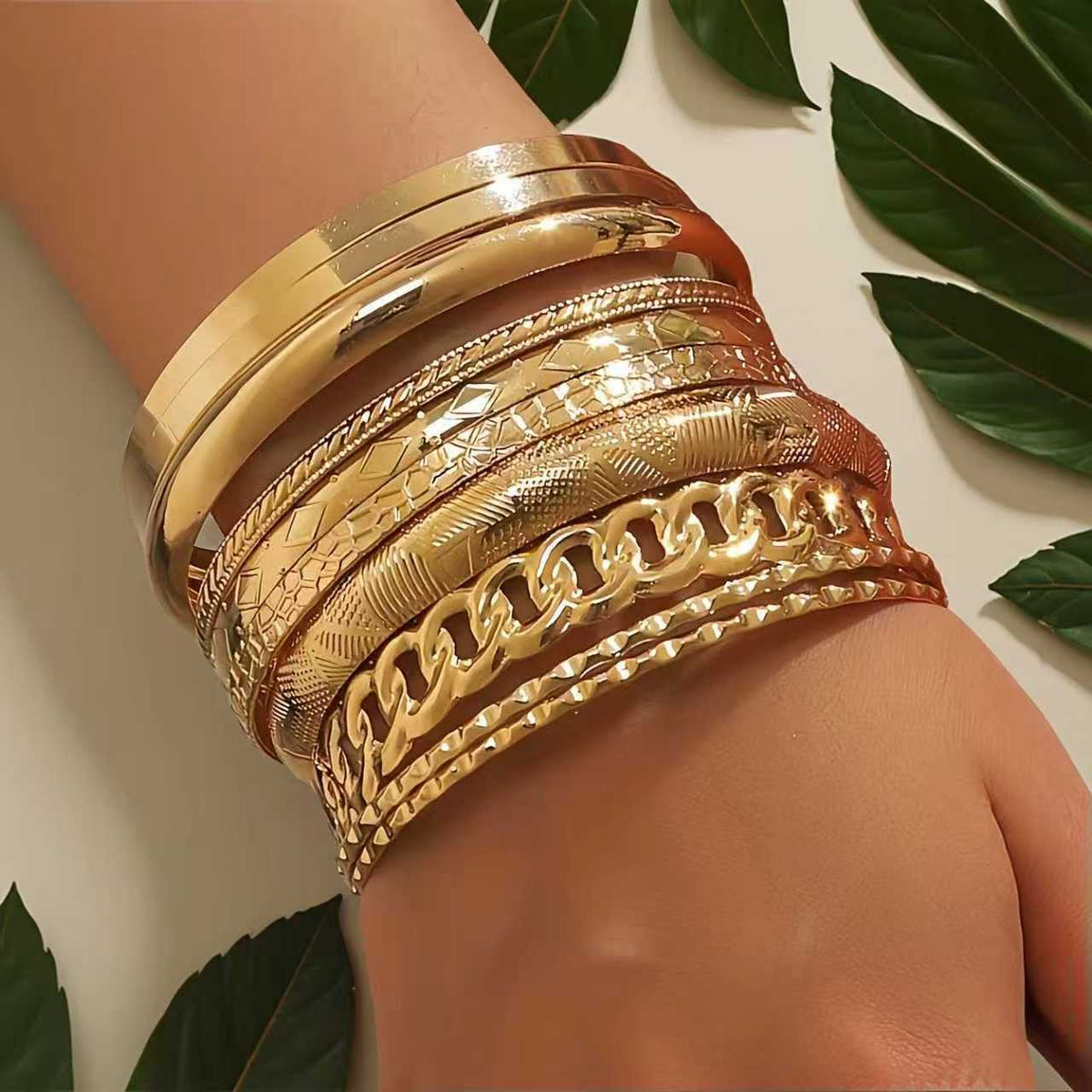 Personality Simple Chain Vintage Stylish Glossy Bracelets