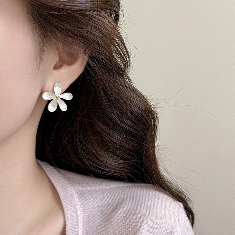 Women's Texture Brushed Flower Light Luxury High Sense Elegant Rings