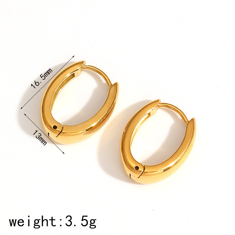 Stainless Steel Fashion High-grade Ear Buckle Stud Earrings