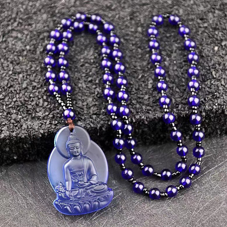 Women's & Men's Knot Ancient French Glaze Buddha Amitabha Pendants