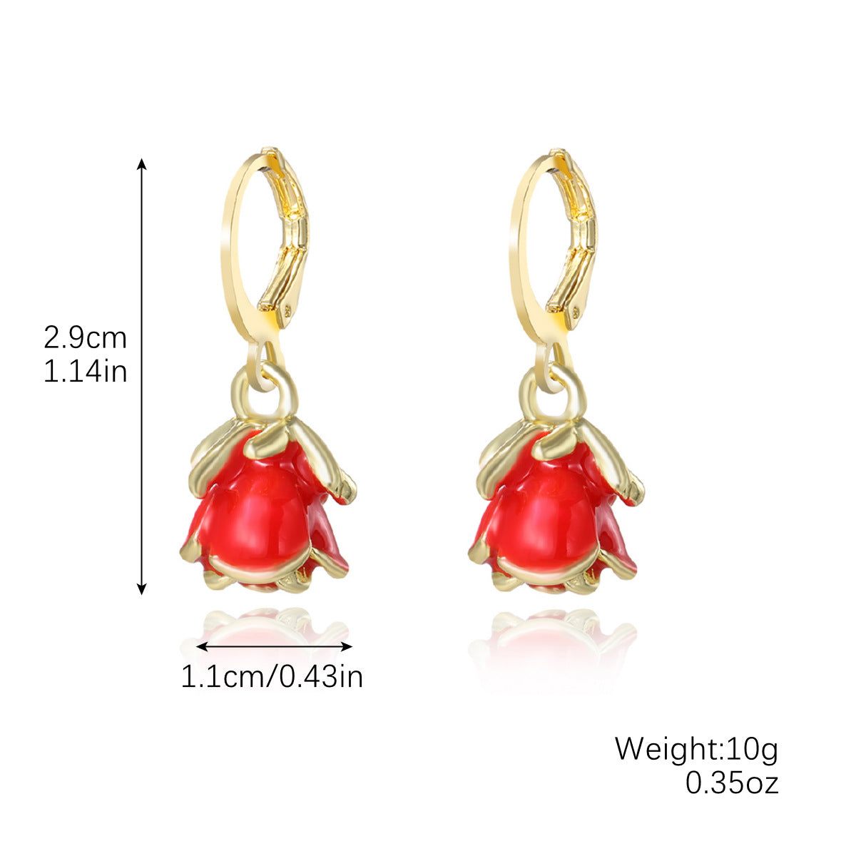 Women's Design Vintage Fashion Artistic Flower Love Earrings