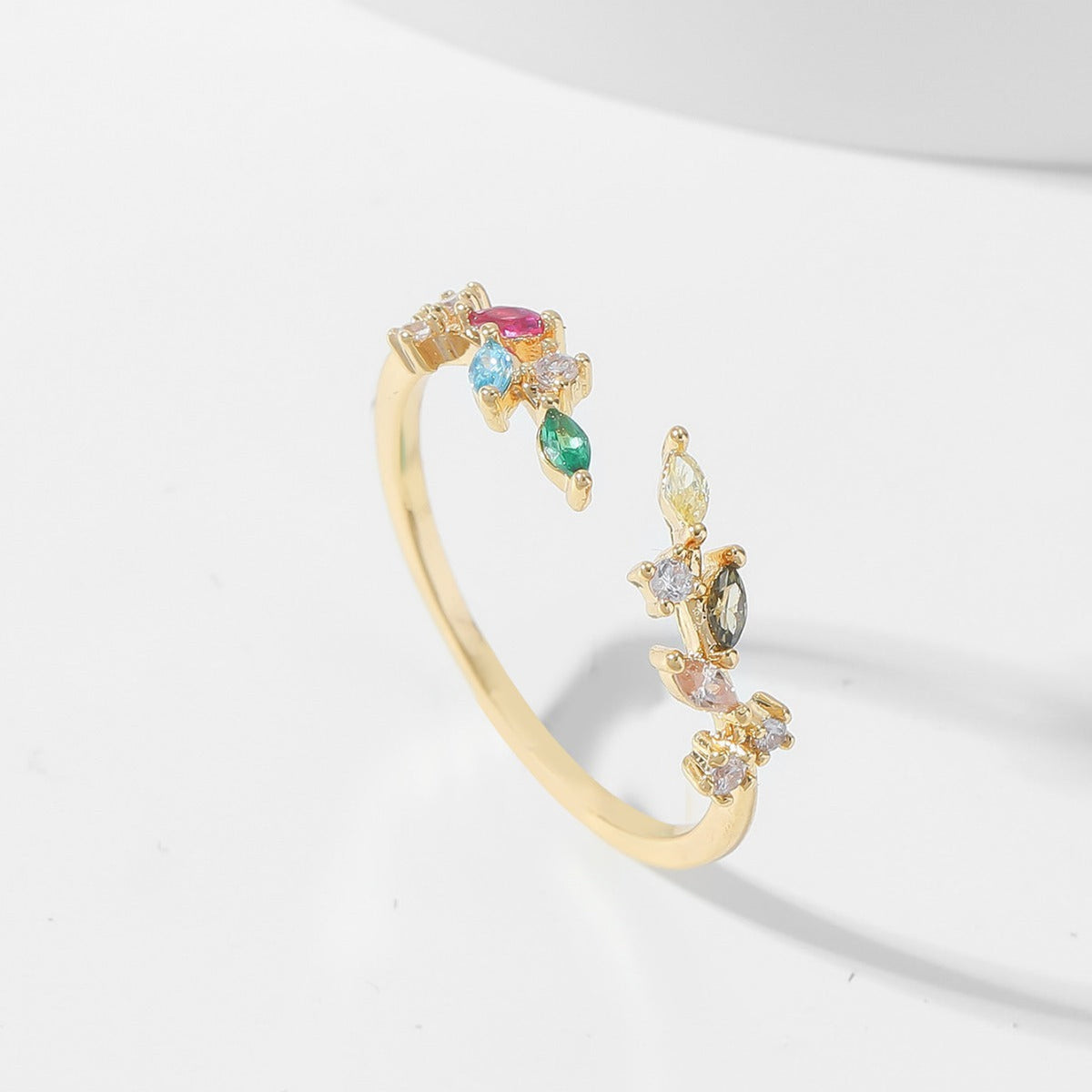 Flower Geometric Open Wheat Fashion Shank Rings