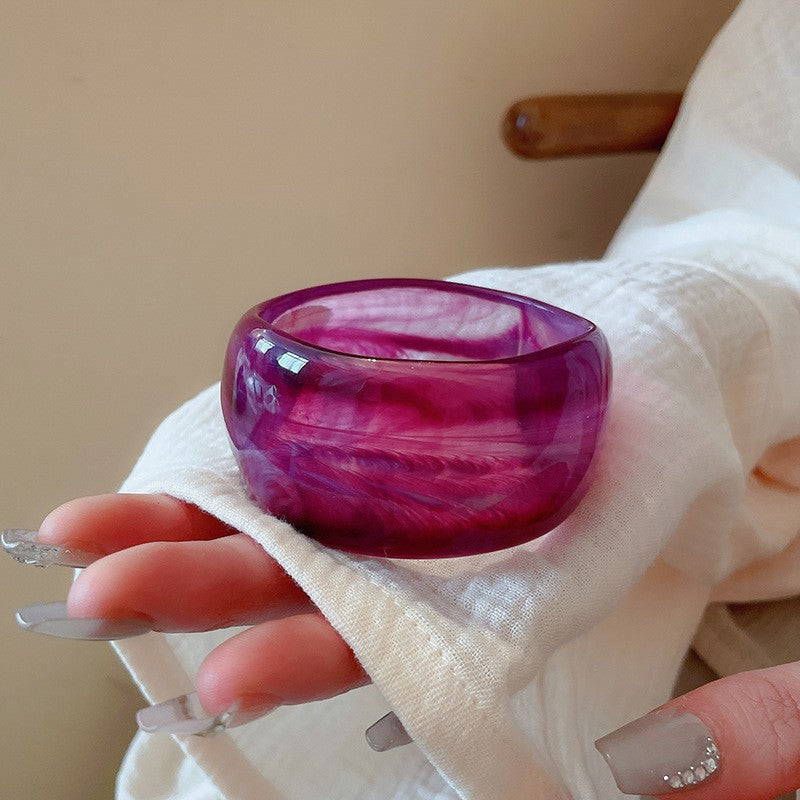 Acrylic Irregular Retro Unique Design Niche Simple Bracelet