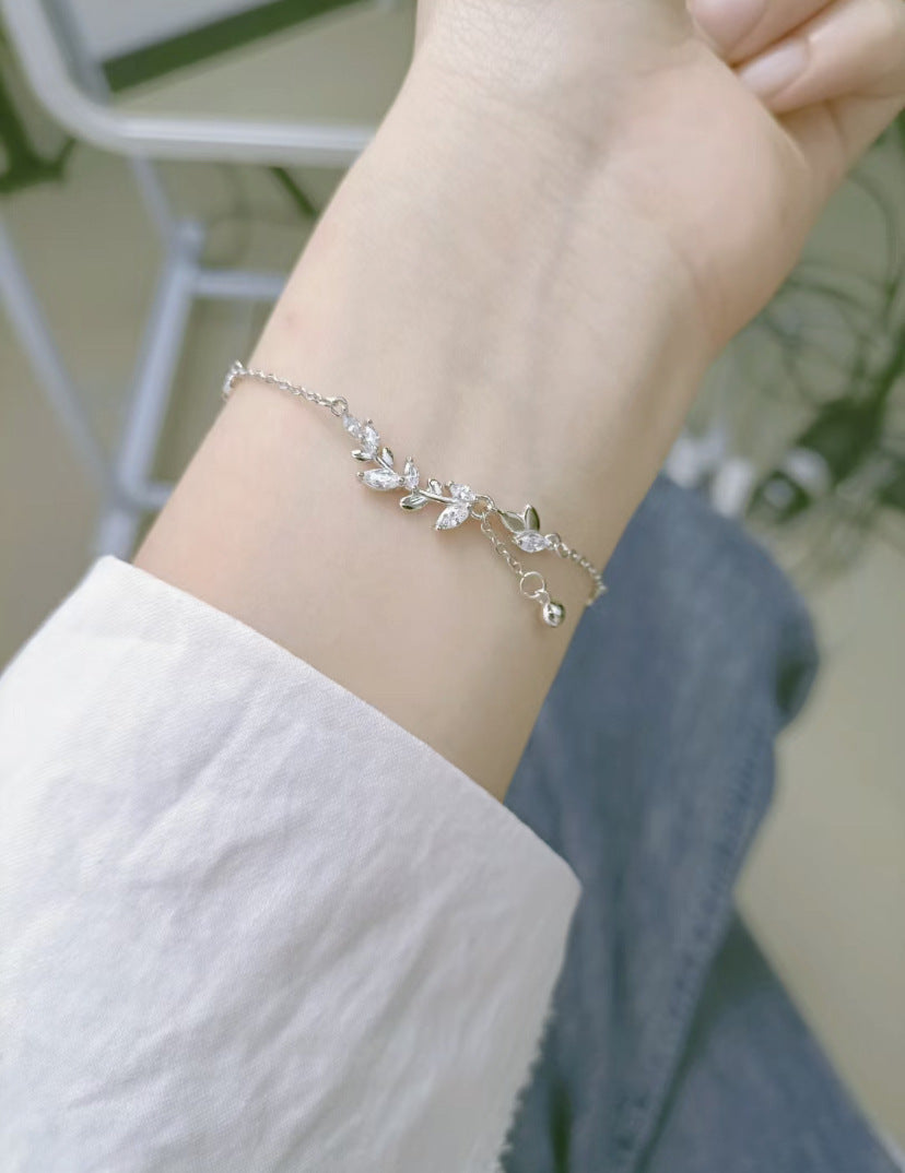 Super Shiny Wheat Female Summer Sweet Design Panicle Safe Leaf Necklaces