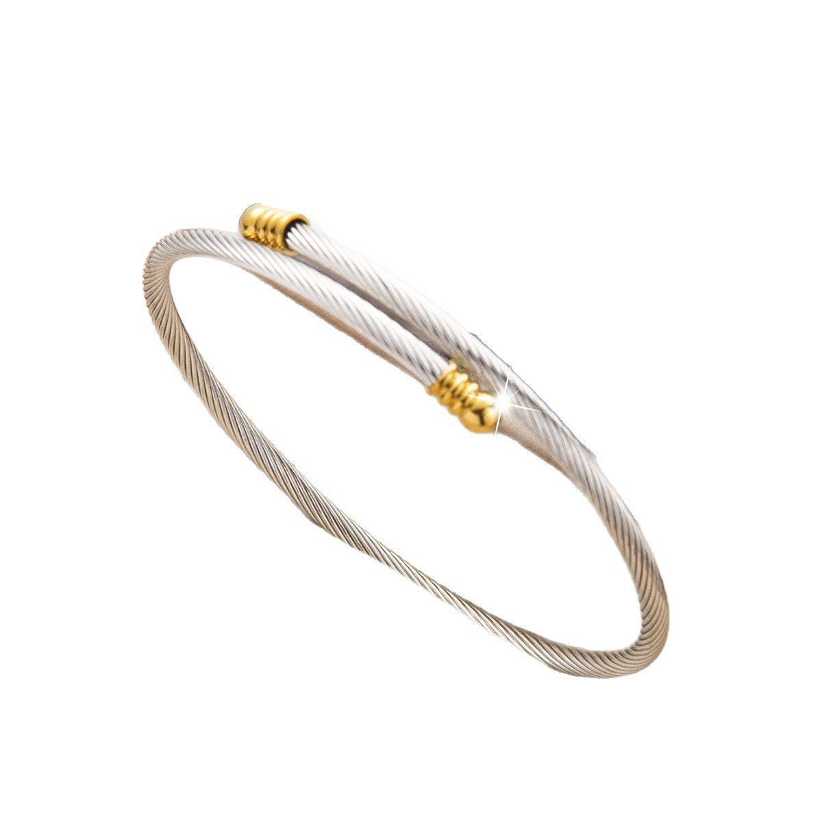 Gold Wire Rope Titanium Steel High-grade Bracelets