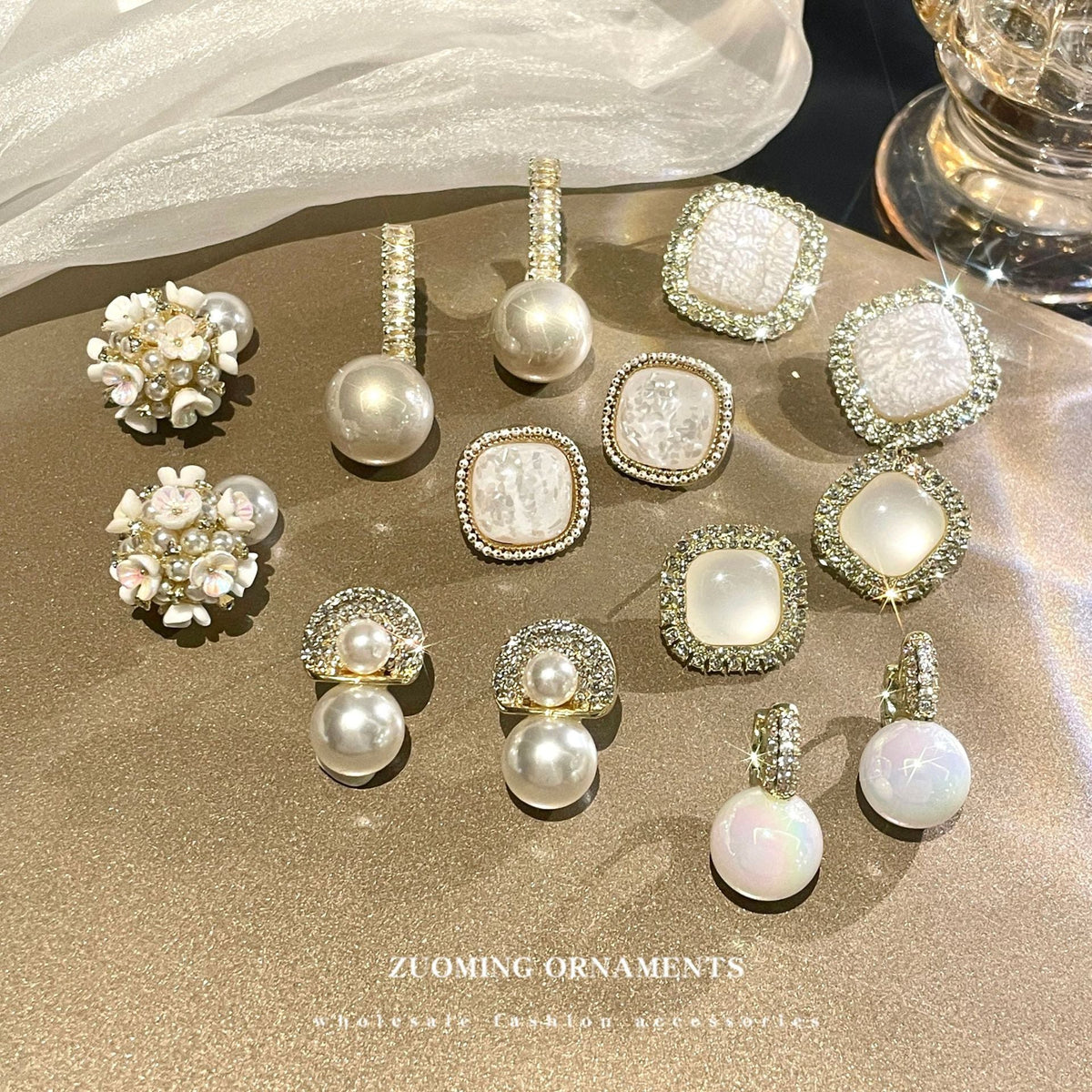 Women's Light Luxury High-grade Pearl French Retro Earrings