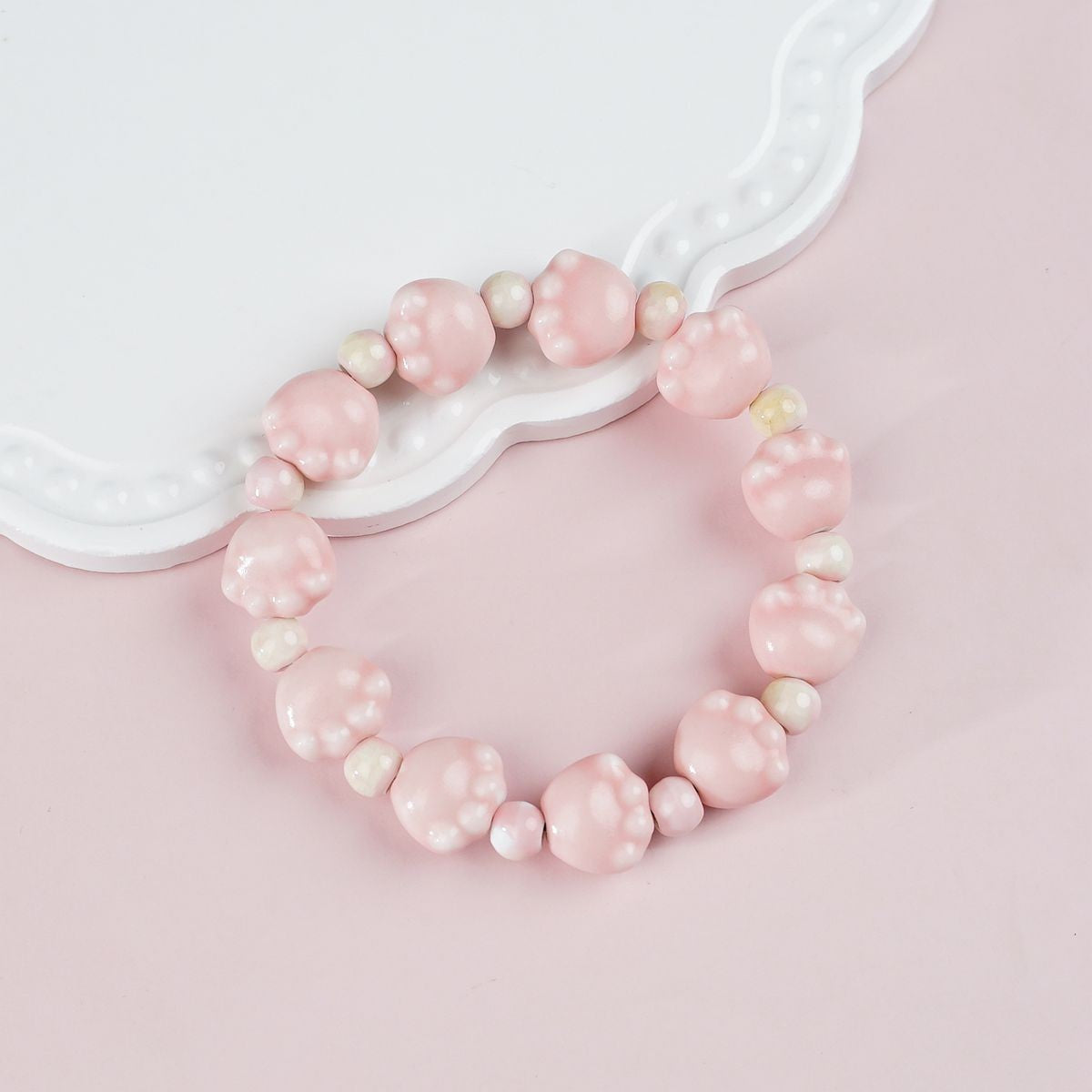 Ceramic Painted Pottery Beads Female Literary Bracelet