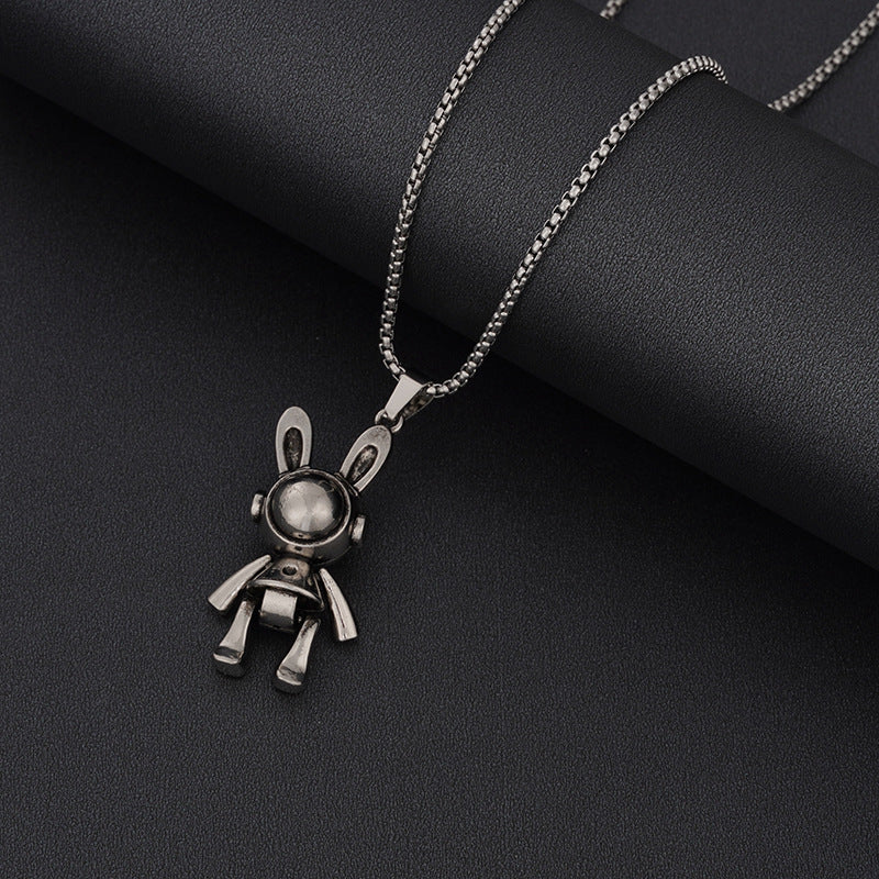 Women's & Men's Steel Hip Hop Fashion Catwalk Sweater Necklaces