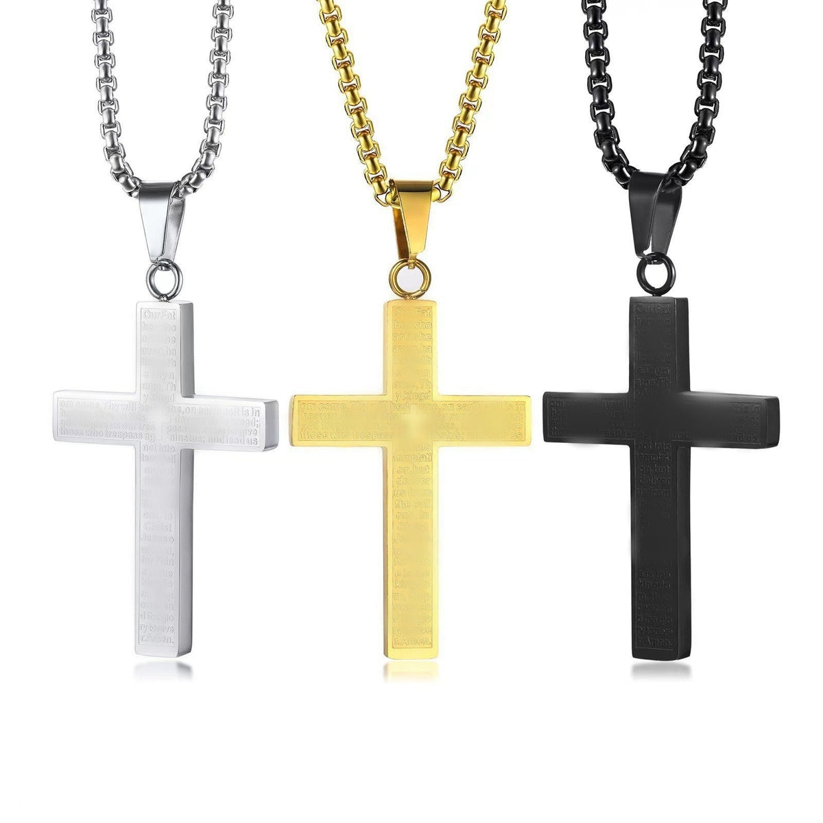 Women's & Men's Stainless Steel Cross Shelf Personalized Hip Necklace