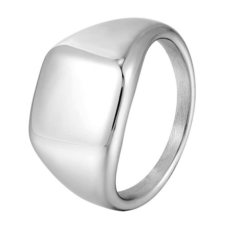 Oval Niche Titanium Steel Index Finger Can't Stop Color Female Ring