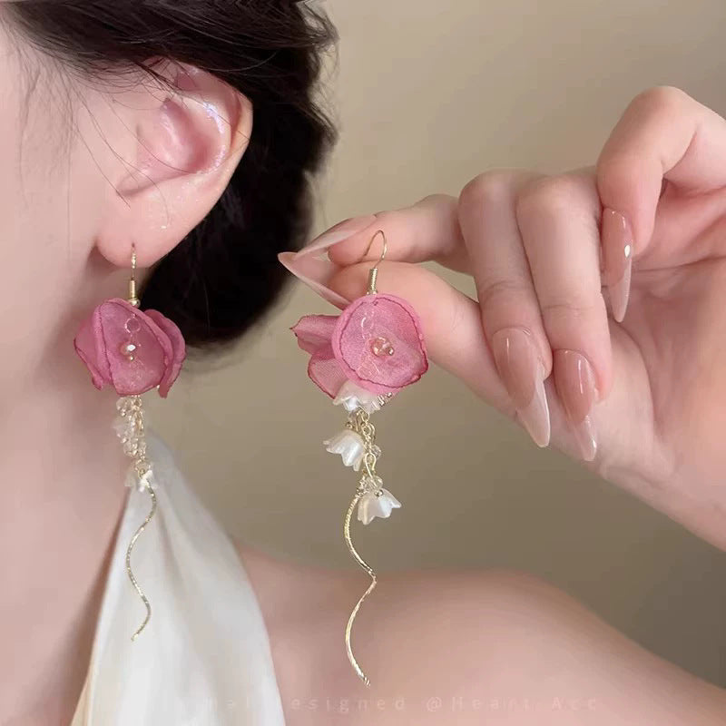 Flower Female Seaside Vacation Dopamine Fashion Temperament Earrings