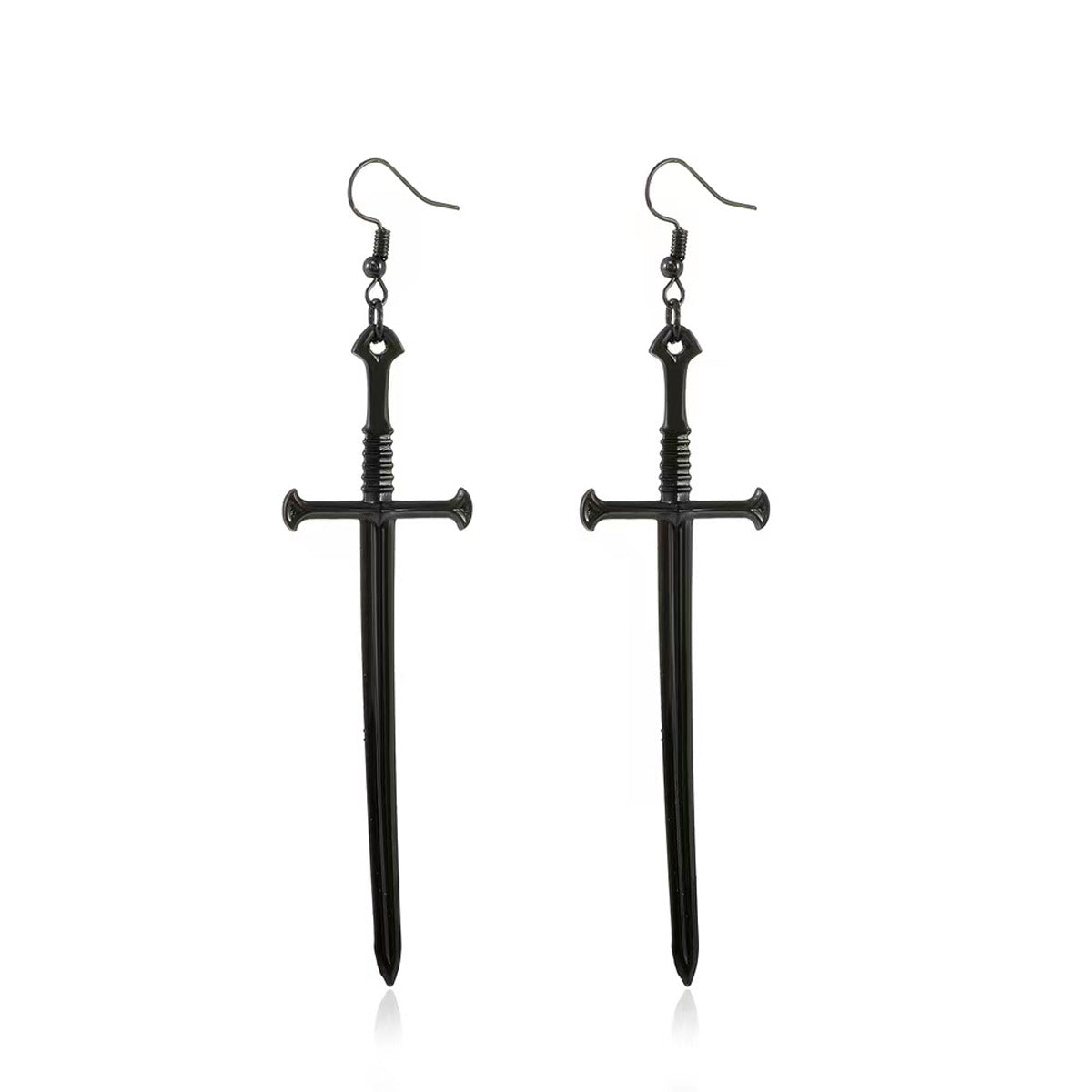 Women's Dark Punk Alloy Cross Sword Vintage Exaggerated Earrings