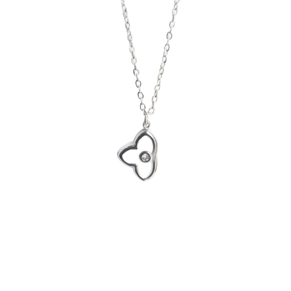 Lucky Four-leaf Flower Inlaid Fritillary Titanium Steel Clover Female Necklaces
