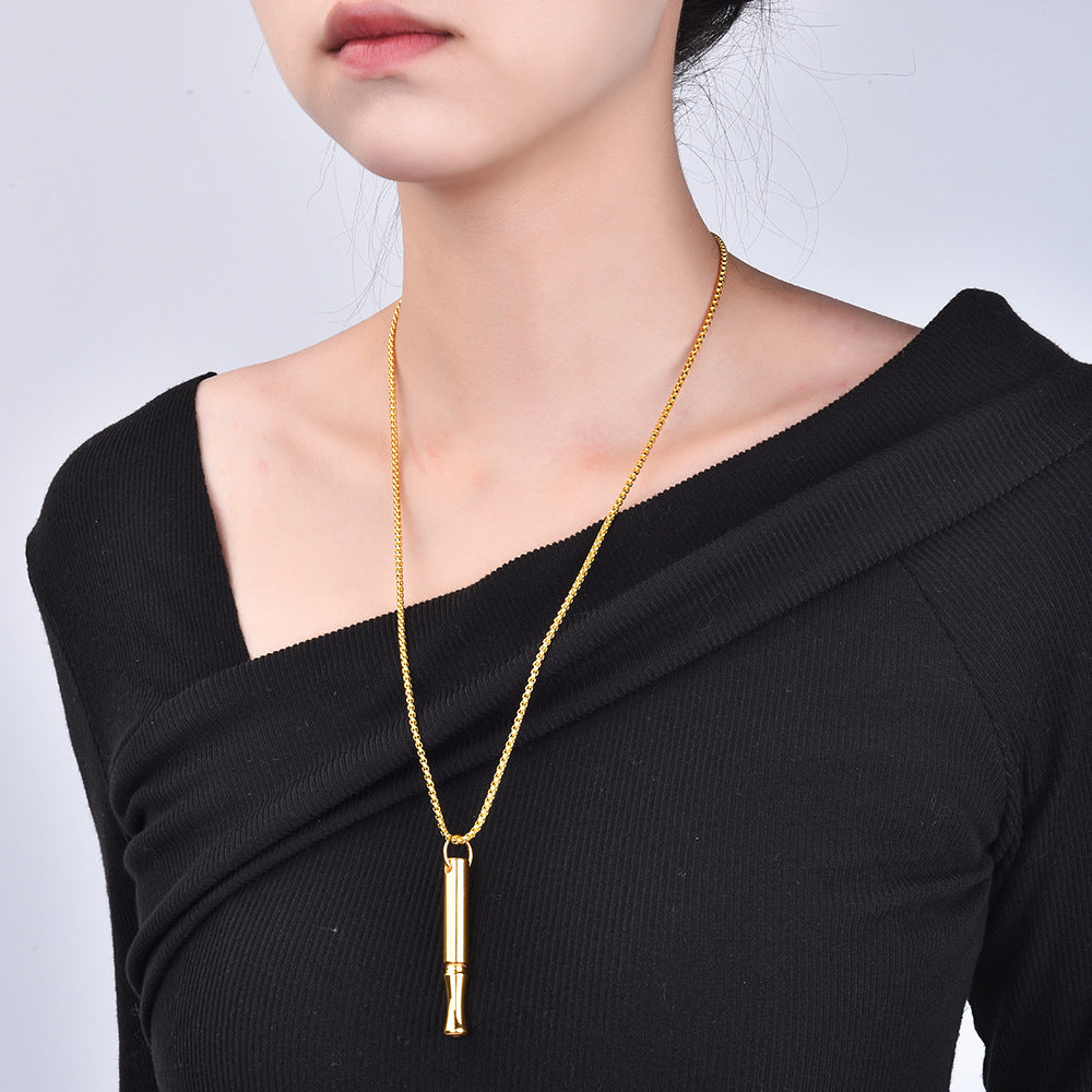Titanium Steel Detachable Breathing Smoking Cessation Affordable Luxury Fashion Clavicle Pendant