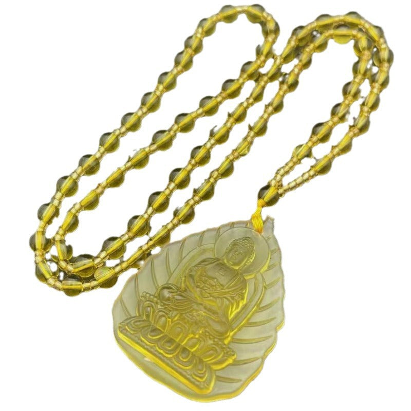 Women's & Men's Knot Ancient French Glaze Buddha Amitabha Pendants