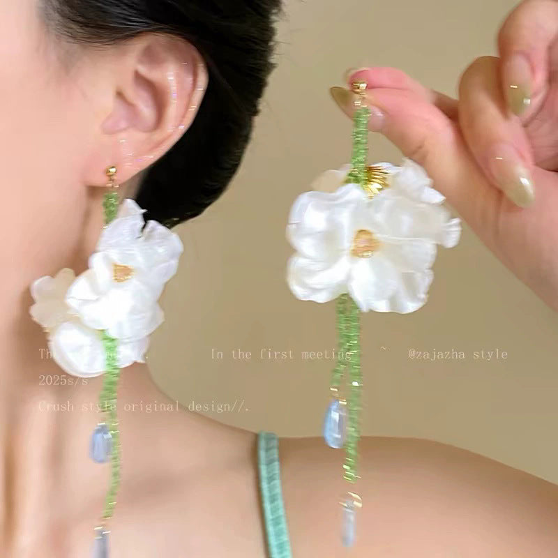 Flower Female Seaside Vacation Dopamine Fashion Temperament Earrings