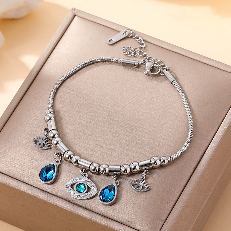 Women's Fashion Devil's Eye Titanium Steel Light Bracelet