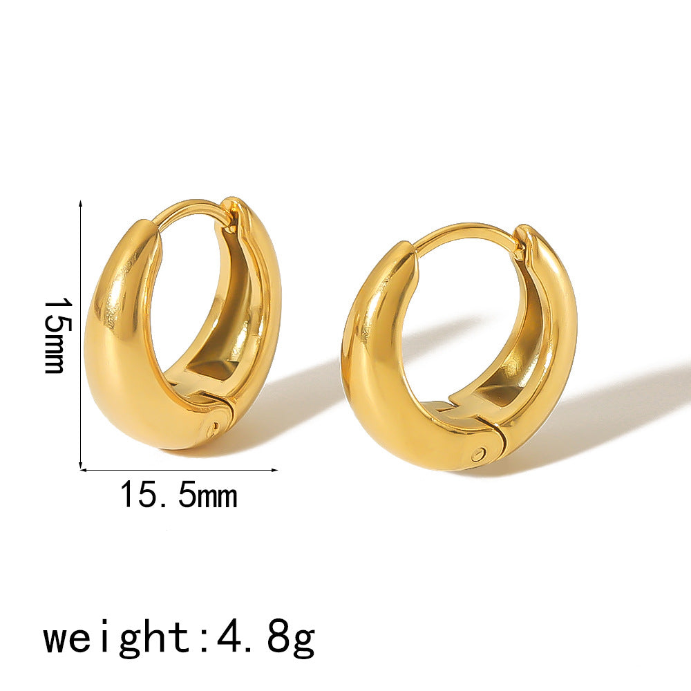 Stainless Steel Fashion High-grade Ear Buckle Stud Earrings