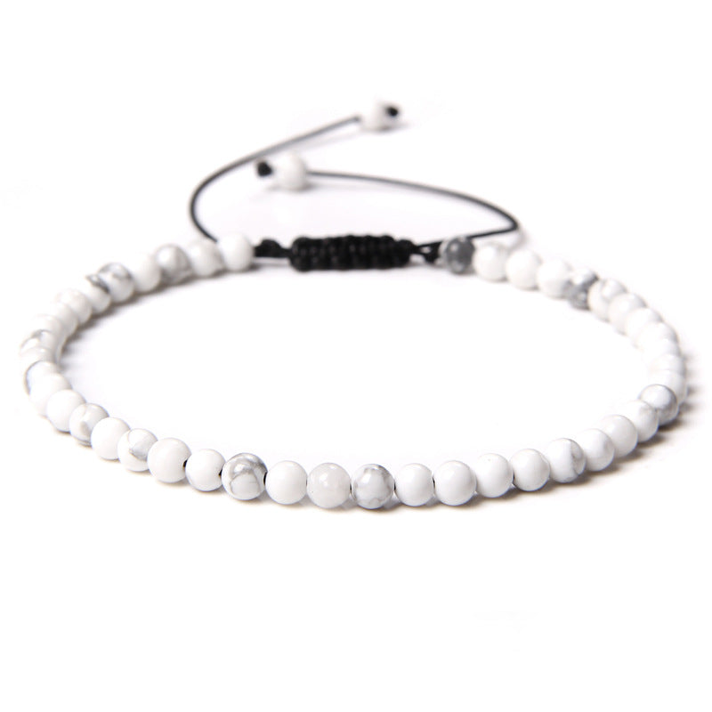 Natural Agate Stone Woven Female Beads Mini Energy Bracelets