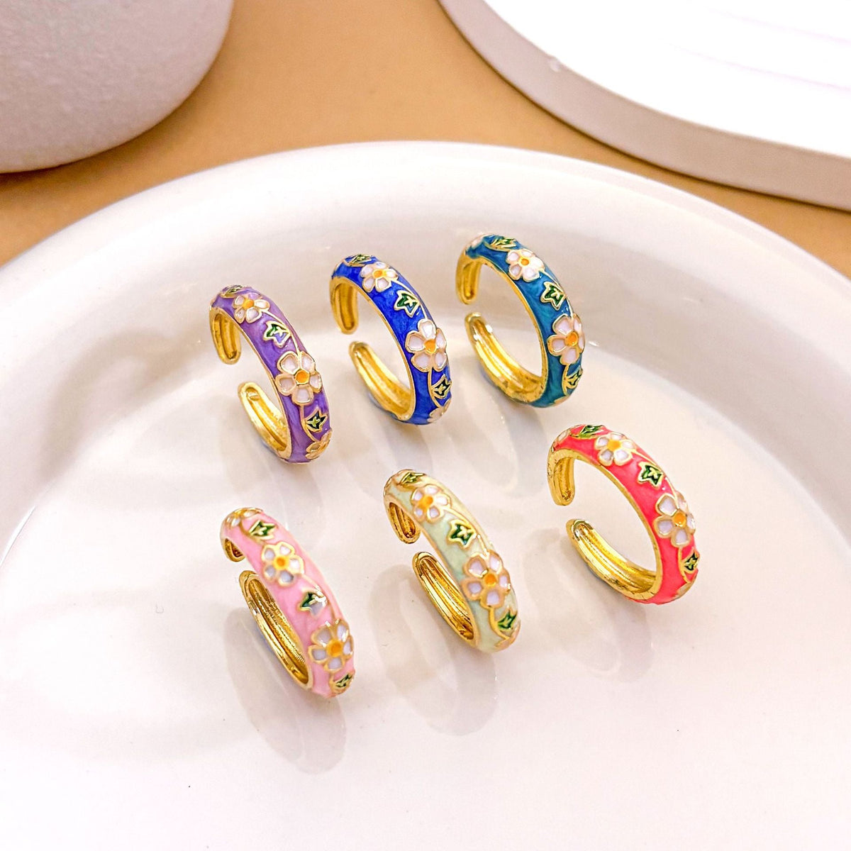 Flower Elegance Retro Fashion Design Sense Exquisite Rings