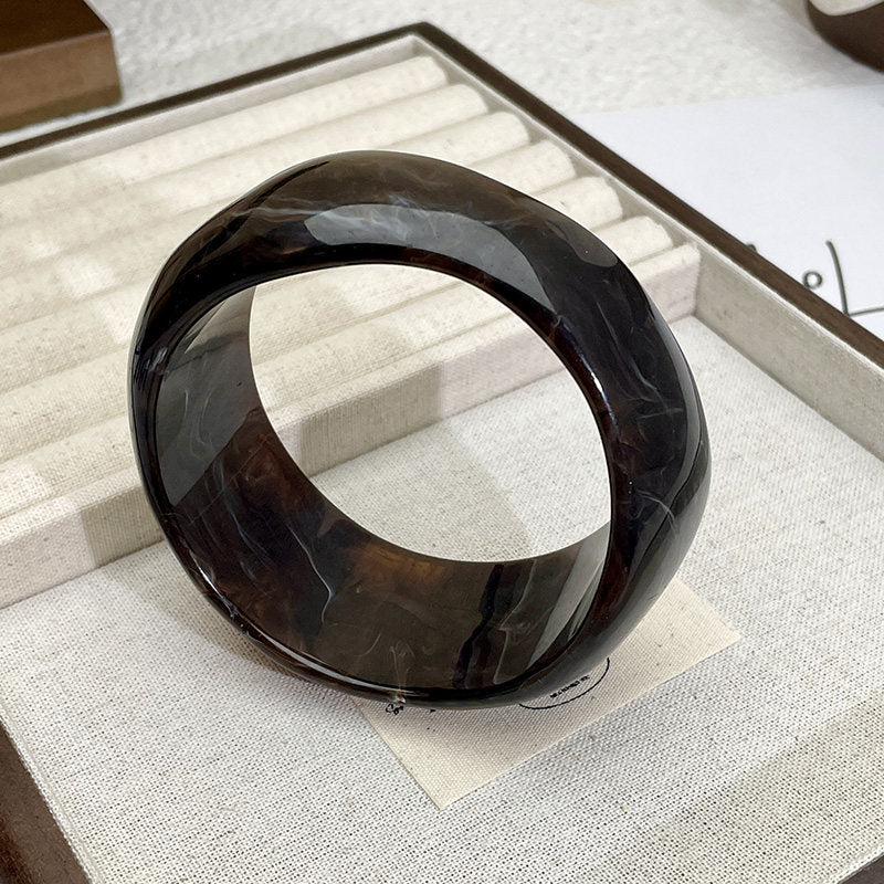 Women's Acetate Niche Irregular Acrylic Wide-brimmed For Design Bracelets