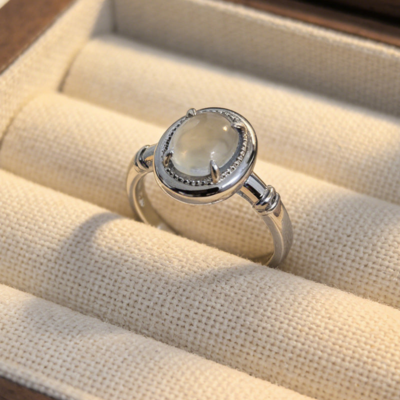 Women's Korean Niche Design Retro Ghost Style Simple Fashionable Inlaid Rings
