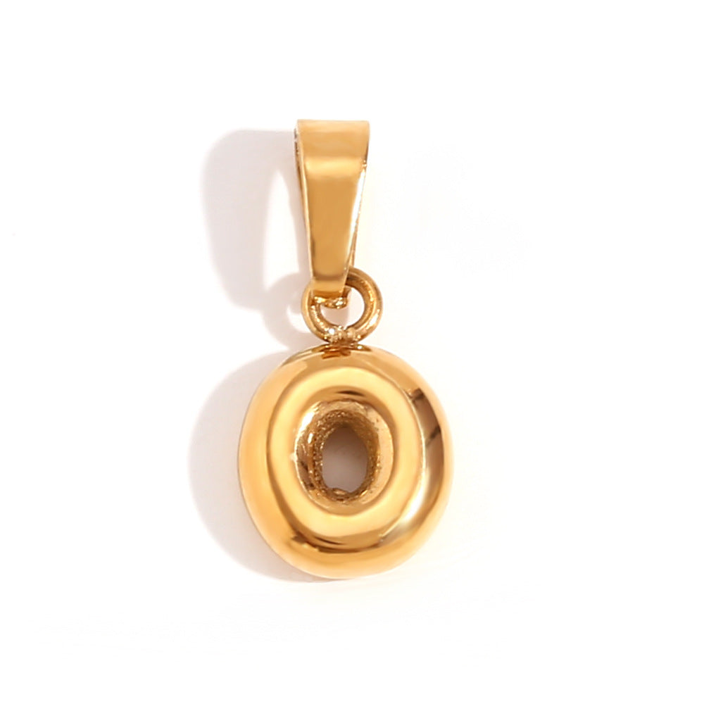 Bubble English Stainless Steel Gold Plated Pendant