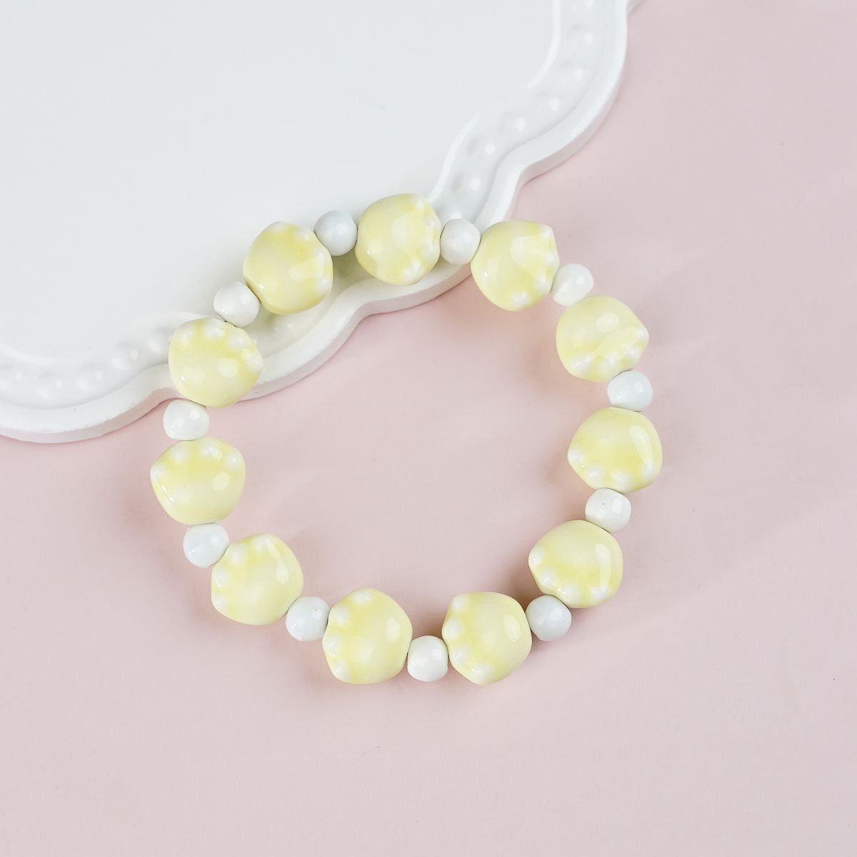 Ceramic Painted Pottery Beads Female Literary Bracelet