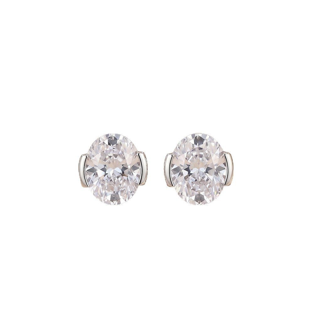 Women's Round For Light Luxury Minority Titanium Steel Jewelry Set