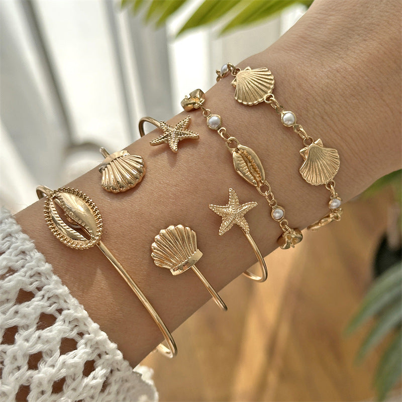 Alloy Hollow Geometry Ocean Series Personality Bracelets