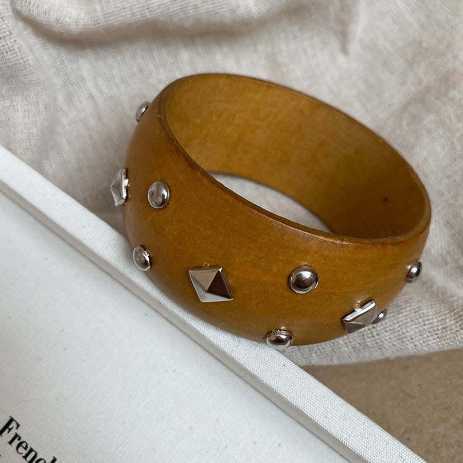 Acrylic Irregular Retro Unique Design Niche Simple Bracelet