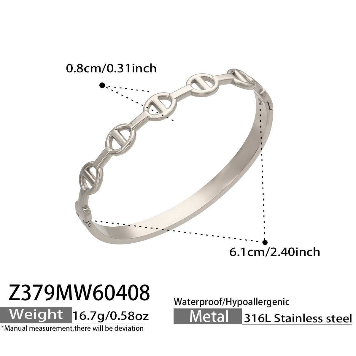 Women's Light Luxury High-grade Stainless Steel Gold Pig Bracelet