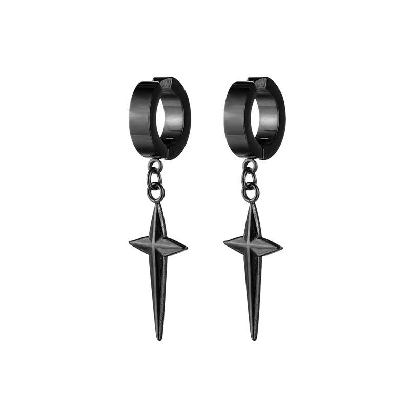 Men's Mango Cross Tassel Trendy Cool Style Black White Gold Rings