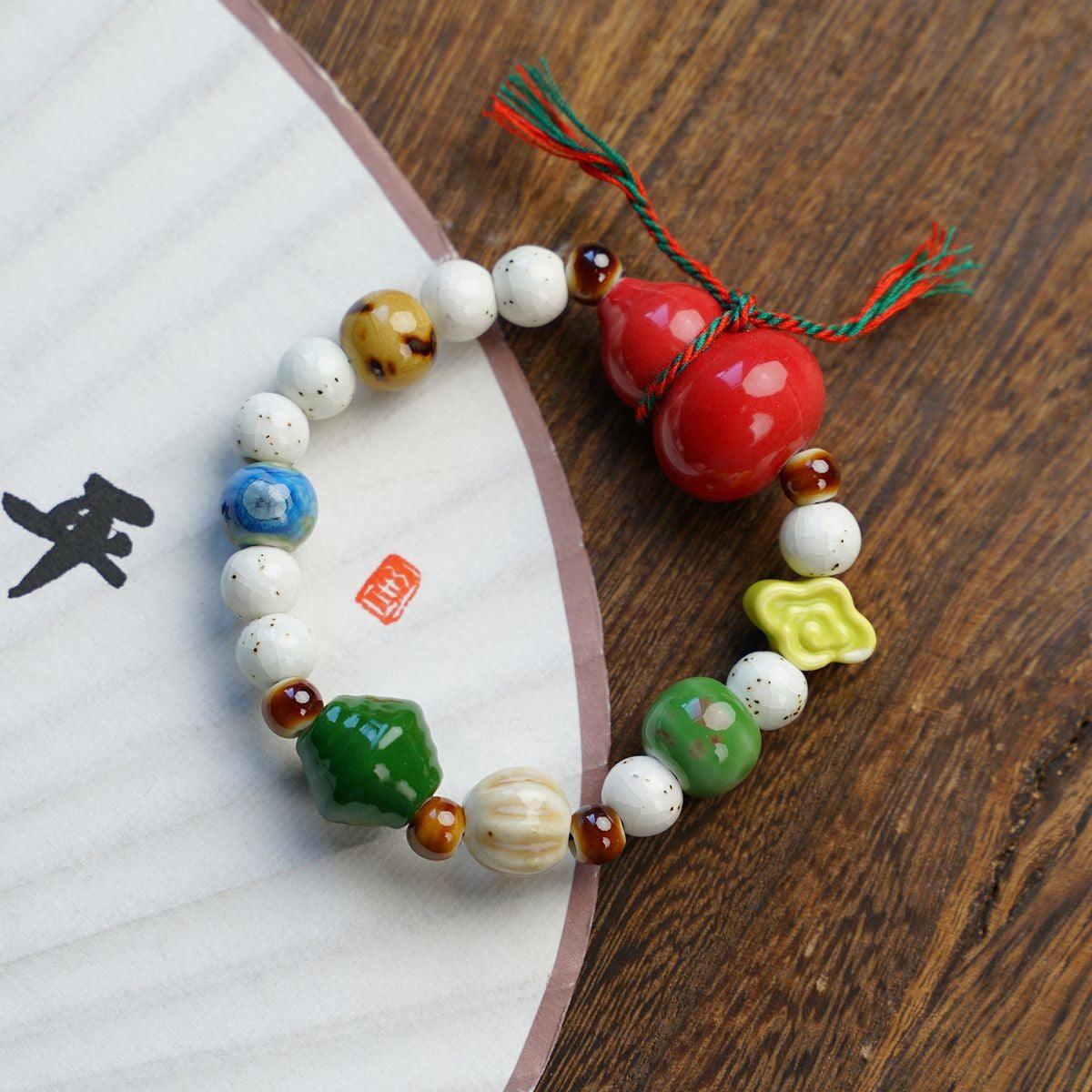 Ceramic Painted Pottery Beads Female Literary Bracelet