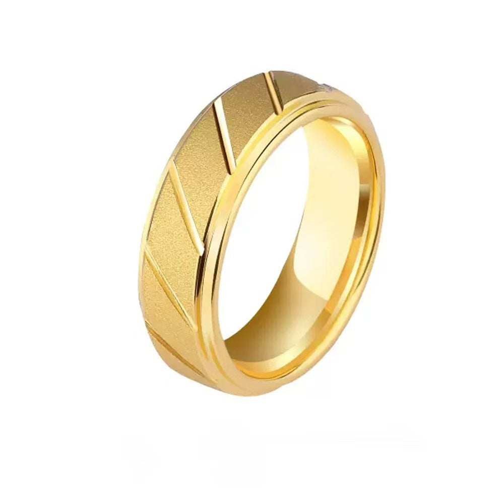 Men's Titanium Steel Outdoor Wedding Sand Twill Rings