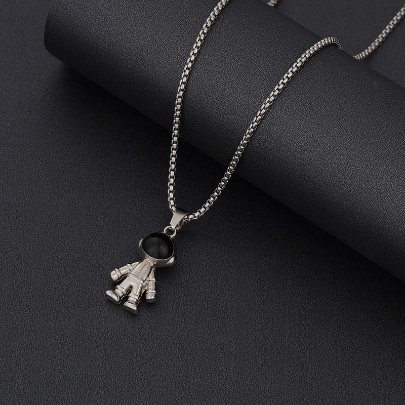 Women's & Men's Steel Hip Hop Fashion Catwalk Sweater Necklaces