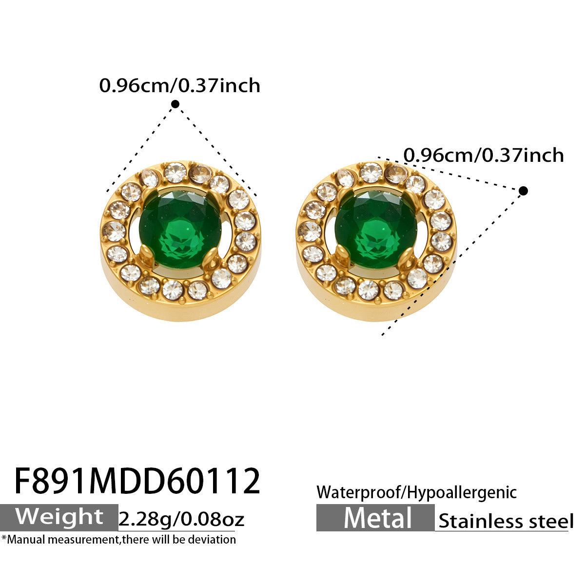 Flash Zircon Stainless Steel Combination Exquisite Gorgeous Full Jewelry Set