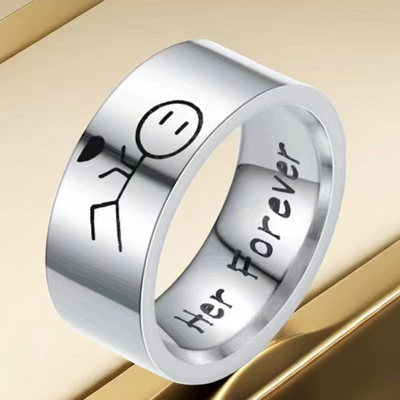Women's & Men's For The First Love Couple Pair Rings