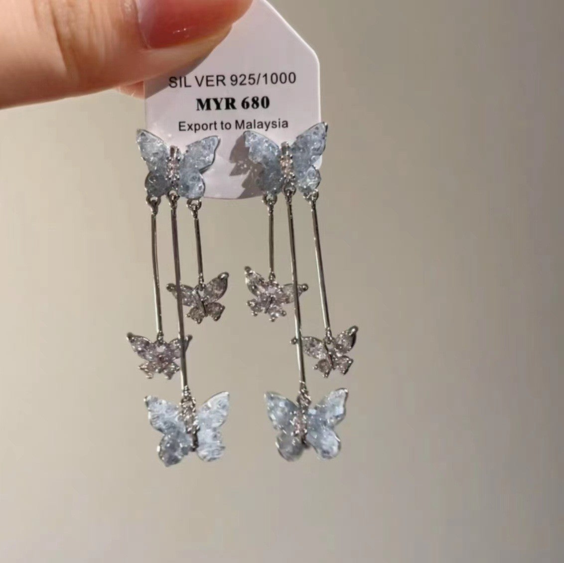 Women's Style Fairy Butterfly Three-dimensional For Sweet Earrings