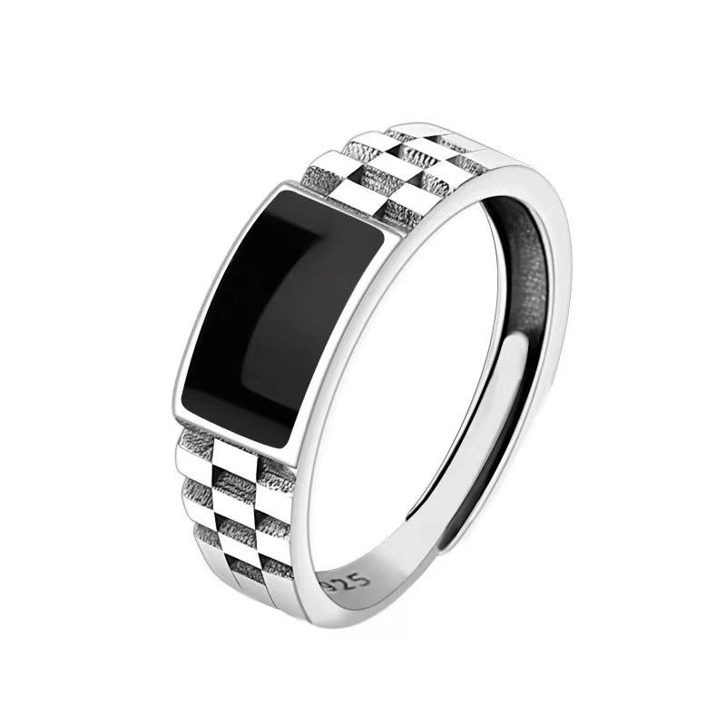 Men's Light Luxury Minority High-grade Exquisite Cold Style Drip Glazed Rings