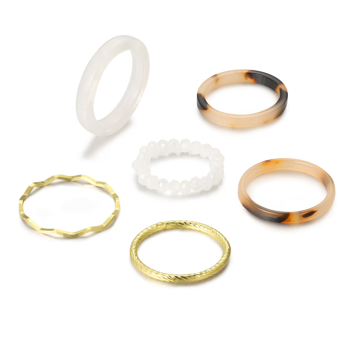 Simple Resin Pearl Female Niche Senior Acrylic Suit Ring