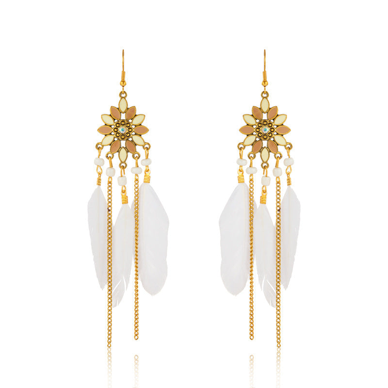 Chain Tassel Feather Elegant Fashion Your Earrings