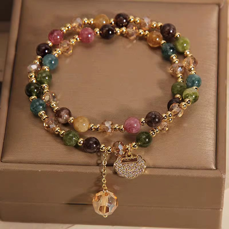 Female Light Luxury Minority High-grade Longevity Lock Gift Bracelet