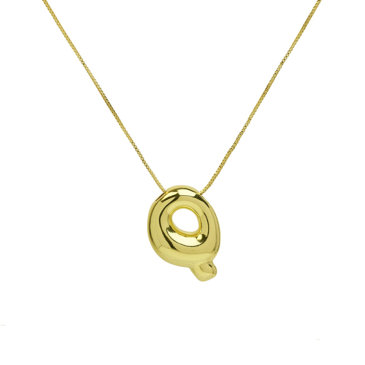 Gold Letter Bubble English Stainless Steel Necklaces