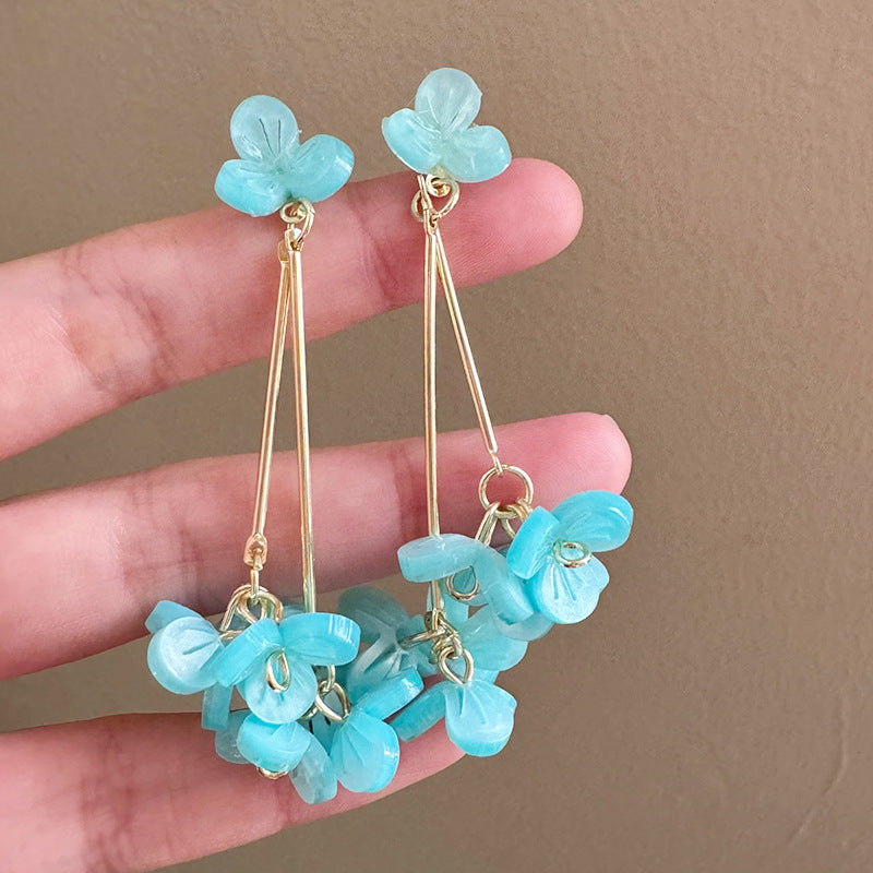 Super Fairy Flower Tassel Chinese Ancient Style Elegant Smart Earrings