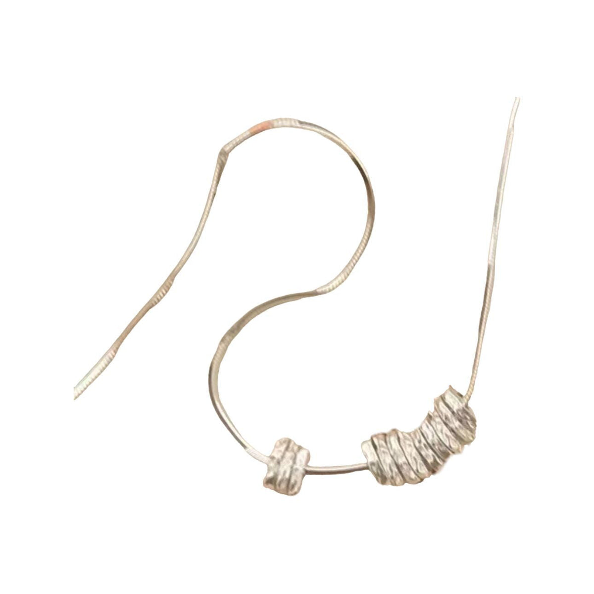 Women's Sier Texture Small Pieces Of Irregular Simple Necklace