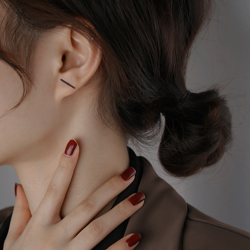 Trendy Sterling Sier Ear Simple Cold Style Female Commuter Rings