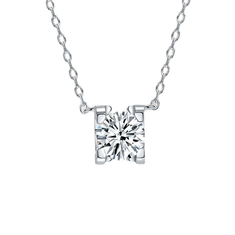 Bull Pendant Necklace with Lab-Created D-Color VVS1 Moissanite – Sterling Silver, White Gold or Rose Gold Plated